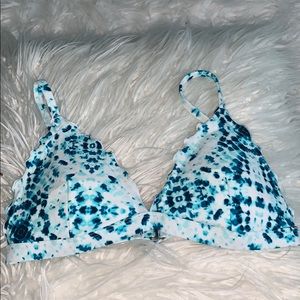 Blue and white print Hollister Bikini Top